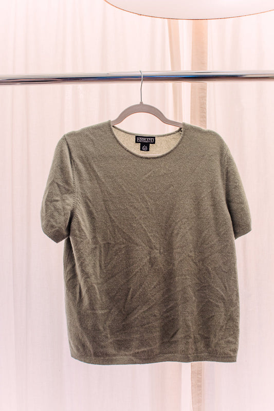 Lands' End Cashmere green short sleeve shirt