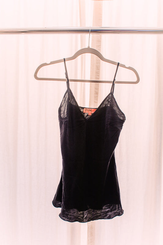 Halibob Cabana XS Black Silk Camisole