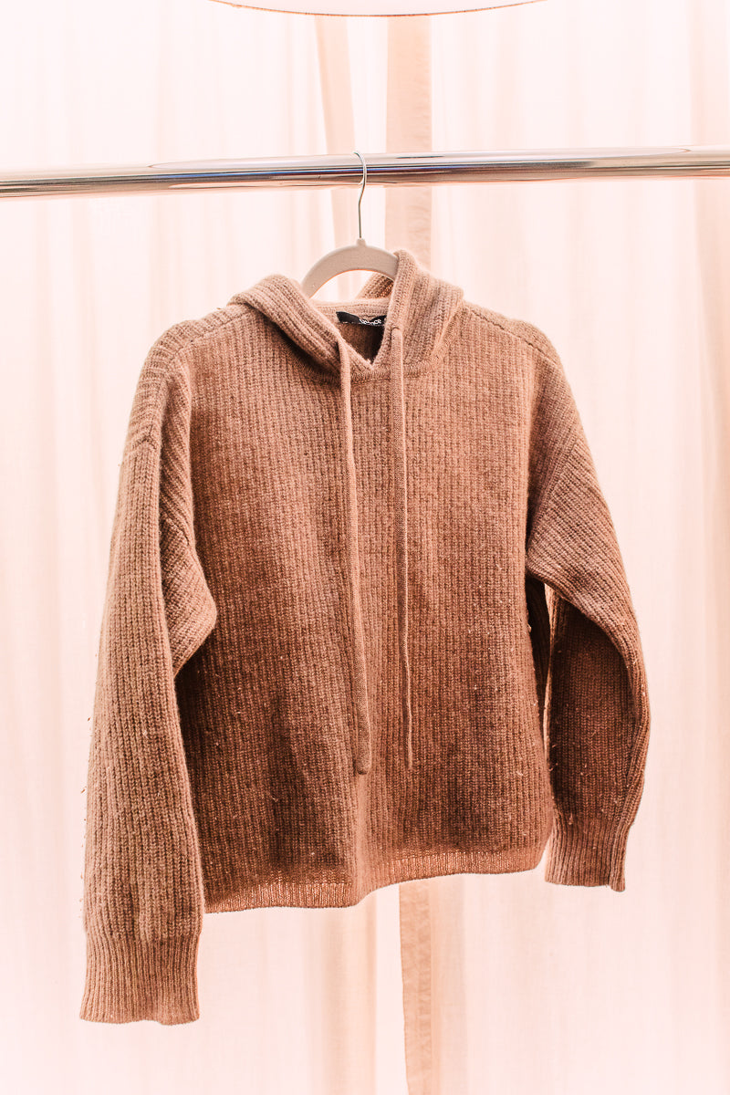 Quince Cashmere Hoodie Oatmeal Medium